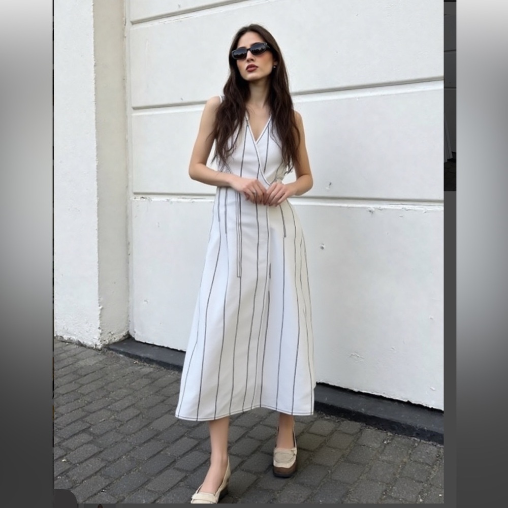 Balenciaga White Wrap Dress